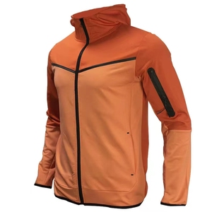 Мужской спортивный костюм из полиэстера с длинным рукавом, на молнии, с капюшоном, с индивидуальным логотипом, комплект из <span class=keywords><strong>2</strong></span> предметов, для бега, хоккейный трикотаж - Product Image 3