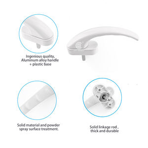 Poignée de fenêtre incurvée en alliage d'aluminium de haute qualité avec système de verrouillage pour fenêtres à battants en PVC et acier - Product Image 6
