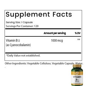 Capsules de vitamine B12 personnalisées à succès pour adultes – Compléments alimentaires à base de plantes (OEM/ODM) - Product Image 2