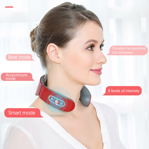 Masajeador de cuello en forma de U, blanco, portátil, EMS, baja frecuencia, 3D, inalámbrico, calefacción inteligente, pulso, 4 cabezales, novedad, superventas - Product Image 2