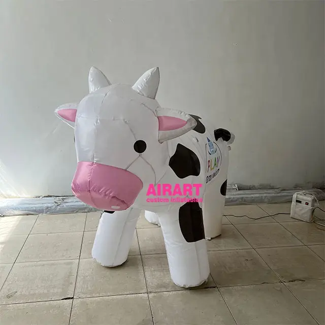 Lovely Advertising Balloon Inflatable Cartoon Cow For Events Decoration