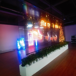 Very Easy to Install High Brightness Holographic Invisible Transparent Led Screen 4000nitsO Led Advertising Board - Product Image 1