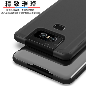 Smart Clear View Specchio di Vibrazione Del Raccoglitore Del Cuoio Del Basamento di Caso Per Asus Zenfone 6 ZS630KL Q60 K50 K50s F1 Pocophone F2 pro - Product Image 5