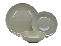 Assiette à dessert en grès de 8 pouces, vaisselle en céramique émaillée colorée, assiette plate en grès pour hôtel et restaurant avec bord noir