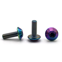 Nouvelles vis à tête Torx en titane plaqué zinc, style parapluie, M5x12mm et M5x15mm pour pièces de moto/vélo