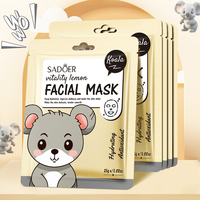 Private Labels SADOER Dierlijke Fruit Essentie Whitening Anti-rimpel Sheet Mask Gezichtsverzorging Hydraterend Verstevigend Verhelderende
