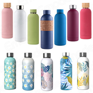 ขวดน้ําสแตนเลส 500 มล. กระติกน้ําร้อนผนังสองชั้นป้องกัน BPA ไร้การรั่ว, ขวดน้ํากีฬาสําหรับวิ่ง, โยคะ - Product Image 1