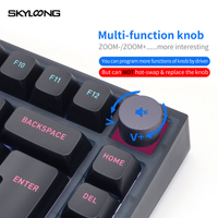 SKYLOONG GK75 joint torique RGB USB filaire commutateur optique échangeable à chaud clé PBT mise en page ISO keycaps clavier de jeu mécanique