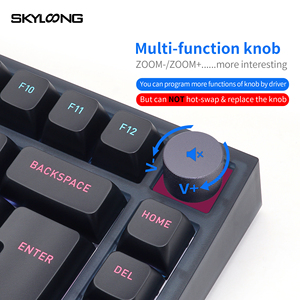 Skyloong gk75 O-Ring Gasket RGB USB có dây hot swappable chuyển đổi quang học PBT Key ISO bố trí Keycaps cơ khí Bàn phím chơi game - Product Image 5