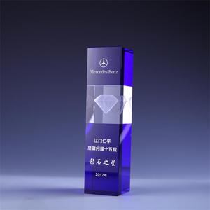 Tùy chỉnh K9 màu xanh pha lê Trophy <span class=keywords><strong>3D</strong></span> lasering <span class=keywords><strong>Cube</strong></span> pha lê - Product Image 3