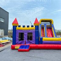 Party verleih Ausrüstung Kommerzielle PVC Bounce Combo 20 x20ft Jumping Castle Slide Bounce House für Kinder Erwachsene