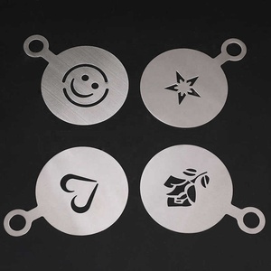 Stainless Steel Coffee Stencil Set Ice Filter Creative Cake Mold Chocolate Decorating <strong>DIY</strong> Latte Art Tool <strong>Kit</strong> - Product Image 6