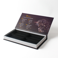 Boîte de rangement pour tampons cosmétiques en carton violet, personnalisée avec impression à chaud à l'encre de soja, emballage en forme de livre, petite boîte