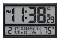 Jam Dinding LCD Jumbo Atomic, Jam Dinding Digital Ukuran Besar dengan Temperatur dan Kelembapan