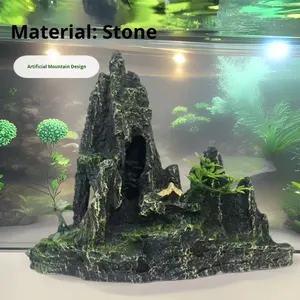 Ecologisch verantwoorde bergstenen aquariumdecoratie, kunstmatige rots van hars, <span class=keywords><strong>aquarium</strong></span> ornamenten - Product Image 2