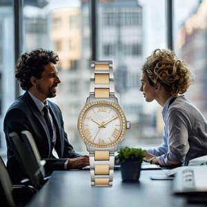 Elegante Reloj de Cuarzo Analógico para Mujer con Caja de Acero Inoxidable, Cristal Mineral, 31 mm de Diámetro, Resistente al Agua y Manecillas Luminosas - Product Image 2