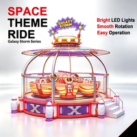 Manège à boules rotatives Galaxy Storm pour enfants, avec LED et structure en PRF, pour parcs d'attractions et fêtes foraines