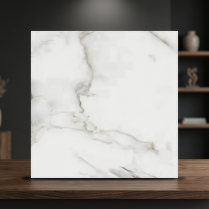 กระเบื้องพอร์ซเลนขัดเงา Arctic Crystal ขนาด 60x60 ซม. ลายหินอ่อนคาร์ราร่าสีขาว สำหรับปูพื้นภายใน - Product Image 1