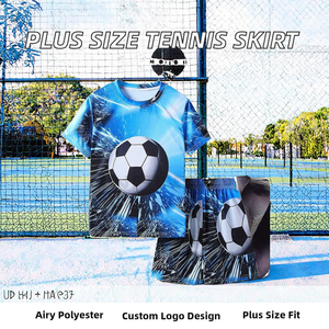 Jupe de tennis grande taille pour femme, logo personnalisé, numéros d'équipe, 100 % polyester, imprimé par transfert thermique, respirante, sport et fitness - Product Image 2