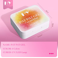 Hanyinails Pat Pat Gel – Collection 6 Couleurs – Gel Crème Semi-Solide Dégradé Non-Coulant – Gel Polish Éponge pour Service OEM Complet