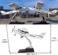 Modèle d'avion en résine populaire Cessna 172 Skyhawk Skylane de 28 cm, idéal pour l'entraînement des étudiants, avion de chasse, cadeau