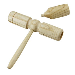 Instrumentos de percusión Orff al por mayor: Sonajas de madera de doble/triple cabezal, tubos de sonido, ayudas musicales para la enseñanza en guarderías. - Product Image 3