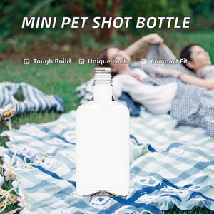 Factory Spot PET 25ml/50ml/250ml <b>Empty</b> Plastic Shot <b>Bottles</b> with Screw Cap for Tea <b>Wine</b> Whisky Other Beverages - Product Image 2