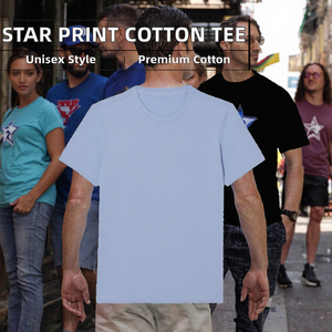 Camiseta Unisex de Jersey 100% Algodón, 240G, Corte Holgado, Manga Corta, Cuello Redondo, Informal - Product Image 2
