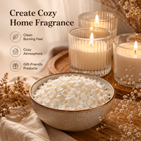 Cire de soja naturelle artisanale de luxe en flocons, 100 % pure et biologique, en vrac, pour la fabrication de bougies
