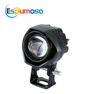 ESPUMOSO Foco LED para Motocicleta, <span class=keywords><strong>Mini</strong></span> Luz Auxiliar Antiniebla de Doble Color, Proyector de Lente, Pequeña Cañón, Lámpara Estroboscópica para <span class=keywords><strong>Moto</strong></span> - Product Image 1