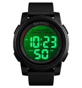 Skmei 1564 黑色运动数字手表防水 Relogio 男士手表与 10 年电池
