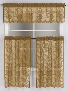 Ensemble de 3 cantonnières de rideaux de cuisine blancs transparents de 14 pouces pour l'habillage de fenêtre de cuisine - Product Image 6