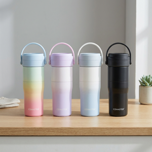 Gobelet en acier inoxydable 304 PP personnalisé nouvelle arrivée grande capacité multicolore portable bouteilles d'eau de camping flacon - Product Image 1