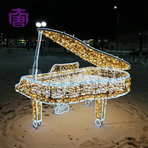 Large 3D Musical Instrument Christmas <b>Light</b> Display Decoration for Theme Park Outdoor Holiday Celebration - Product Image 2