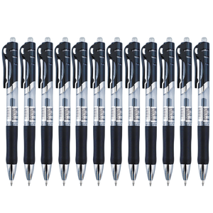 قلم قابل للسحب سريع الجفاف مع شعار مخصص مع إعادة ملء أسود وأحمر وأزرق ومطاط ناعم لمكتب الطلاب - Product Image 1