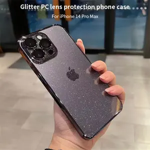 Luxe Gegalvaniseerde Glitter Telefoonhoes Voor Iphone 11 15 12 13 14 Pro Max Beschermende Shell Doorzichtige Schokbestendige Hoes