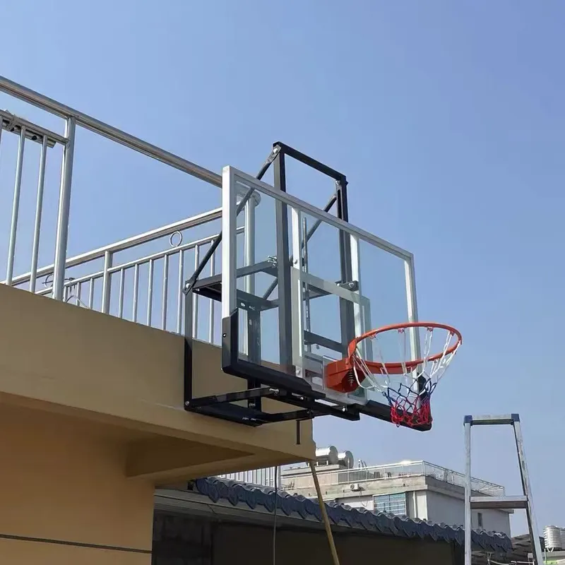 Duvara monte el krank kaldırma basketbol standı basketbol oyunu yetişkinler için kapalı
