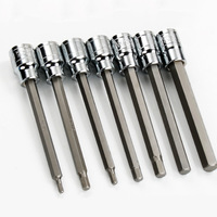 Jeu de douilles Torx extra longues de haute qualité, 7 pièces/ensemble, 3/8 pouces, T25 T30 T40 T45 T50 T55 T60, outils à main