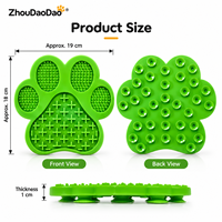 Bol interactif antidérapant en silicone en forme de patte de qualité alimentaire pour animaux de compagnie, pour une alimentation lente