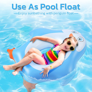 Lớn Hồ Bơi Float Vui Chim Cánh Cụt Floatie Dễ Thương Thổi up Bơi Floaty PVC Inflatable Nén Nệm Cho Nước Đảng - Product Image 2