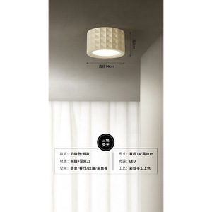 Lámparas de Techo de Estilo Francés Nórdico Minimalista, Diseño Original Único, Montaje en Superficie para Entrada, Sala de Estar, Dormitorio, Sin Perforación - Product Image 6