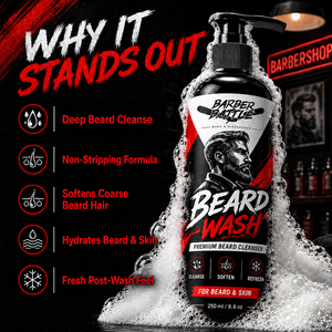 <span class=keywords><strong>Kit</strong></span> de toilettage pour <span class=keywords><strong>barbe</strong></span> BARBERBATTLE, 20+ ans d'expérience, enrichi en vitamines, huile de coco et d'olive, réduit les nœuds, shampoing 2-en-1 pour <span class=keywords><strong>barbe</strong></span> et visage pour hommes - Product Image 6
