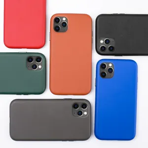 Casing Ponsel Keluaran Baru INS Penjualan Laris 2020 untuk iPhone Se 2 Casing Kulit Dibungkus Penuh Kulit untuk Casing iPhone Kulit Pu