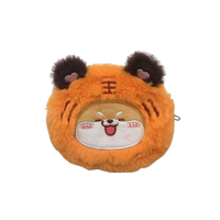 Mignon porte-clés en métal personnalisé de marque RT, breloque de sac animal en peluche Lion pour sac à dos, idéal pour les fêtes (2-4 ans)