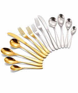 Wholesale Knife <b>Fork</b> Spoon Hotel Flatware Wedding Stainless Steel Gold Flatware Set - Product Image 1