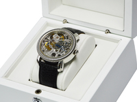 Montre mécanique automatique en cuir pour homme, luxe, fantaisie, OEM, 2022, transparente, ajourée, logo personnalisé, squelette
