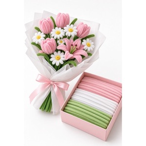 Kit de bouquet de fleurs en carton coloré de qualité supérieure, à faire soi-même, ensemble d'artisanat fait main - Product Image 4