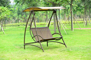 Chaise à bascule suspendue avec canopée, balançoire d'extérieur, <span class=keywords><strong>2</strong></span> ou 3 <span class=keywords><strong>places</strong></span>, avec coussin, banc extérieur, jardin, Patio - Product Image 3