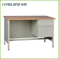 Meubles de bureau modernes, table de bureau simple pour étudiant avec cadre en métal, poste de travail informatique avec tiroir pour salle informatique d'entreprise