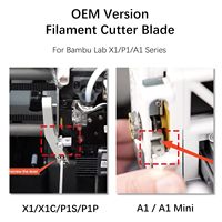 Orijinal Bambu Filament Kesici Bıçak, Bambu Lab A1 A1 Mini P1P P1S X1 X1C 3D Yazıcı AMS Uyumlu Yedek Kesme Bıçağı